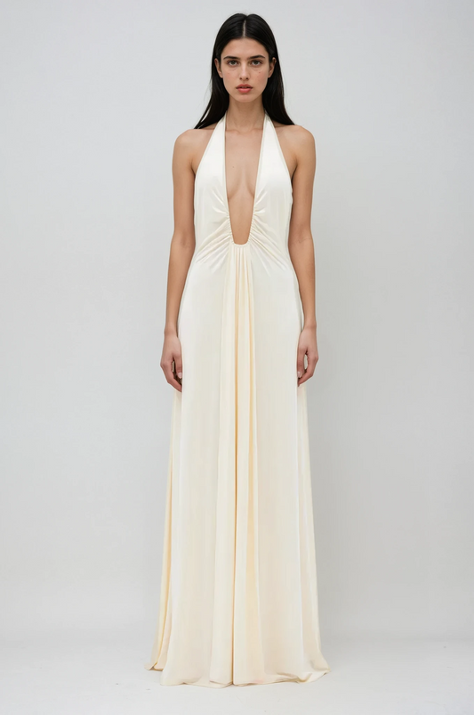 Valeria | Maxi Dress in Cupro