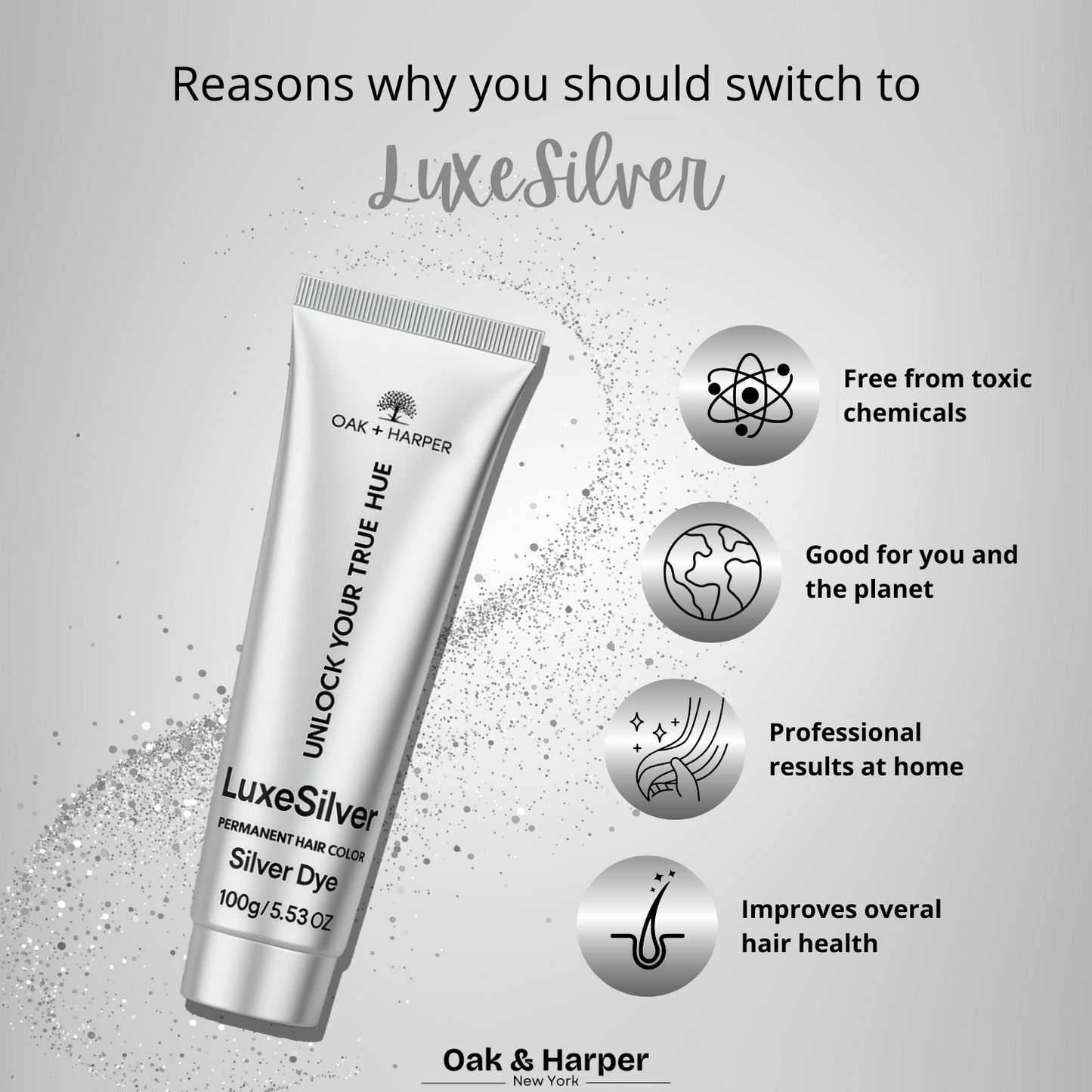 LuxeSilver Hair Color - Professional Results at Home