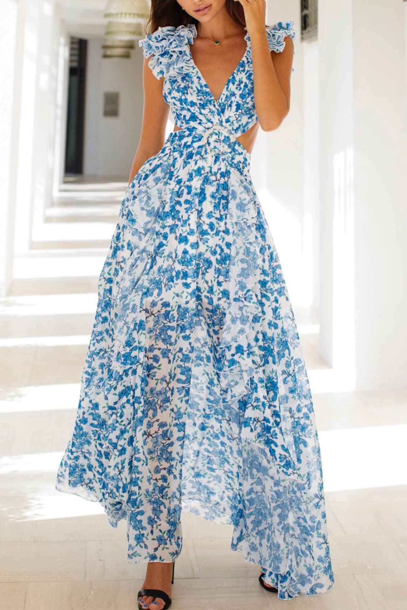 Iwona | Maxi Dress with Cutout