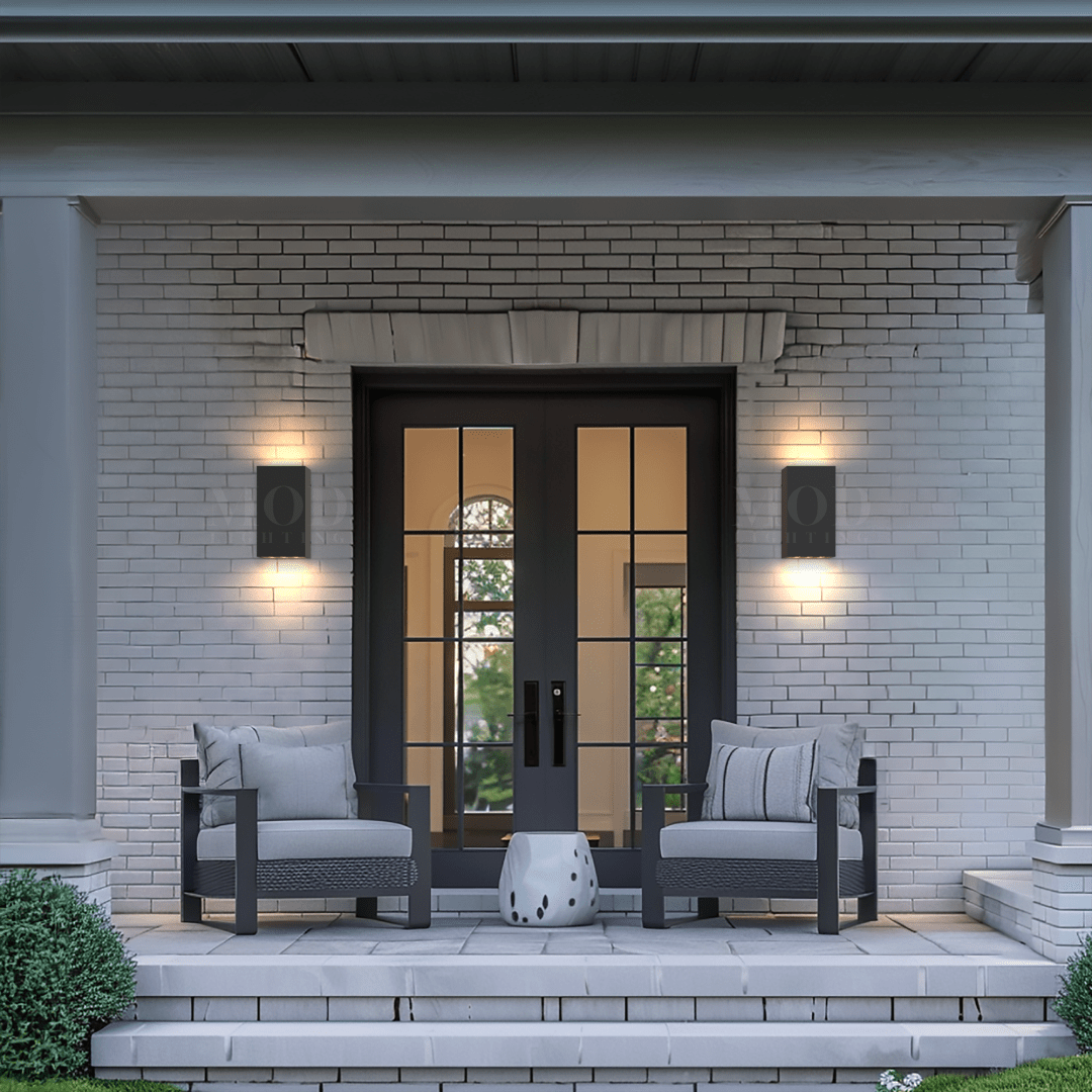 Wall Light Black Modern Outdoor Stainless Steel
