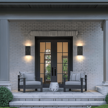 Wall Light Black Modern Outdoor Stainless Steel