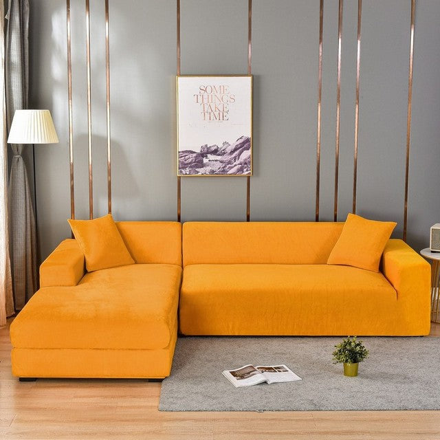 Elastic Sofa Cover Made of Velvet