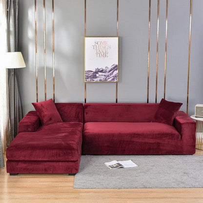 Elastic Sofa Cover Made of Velvet
