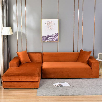 Elastic Sofa Cover Made of Velvet