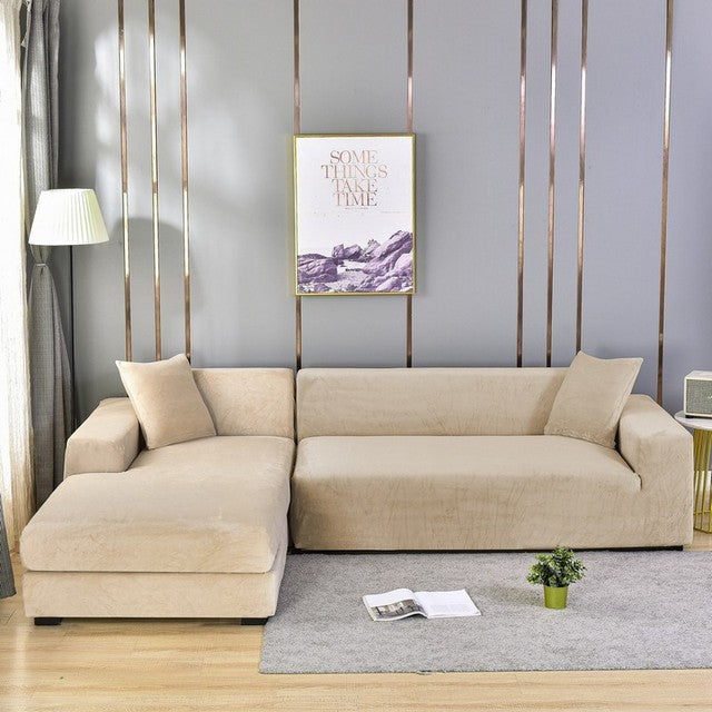 Elastic Sofa Cover Made of Velvet