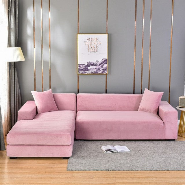 Elastic Sofa Cover Made of Velvet