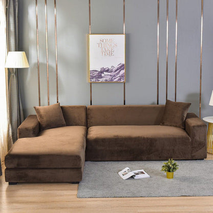 Elastic Sofa Cover Made of Velvet