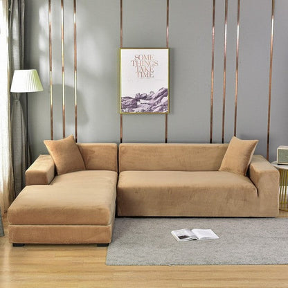 Elastic Sofa Cover Made of Velvet