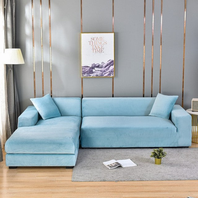 Elastic Sofa Cover Made of Velvet