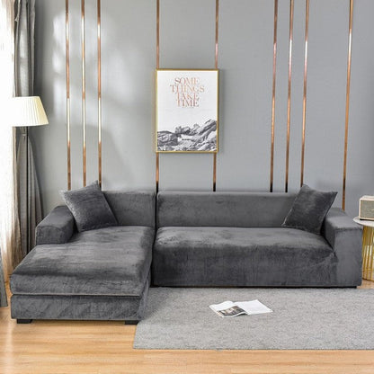 Elastic Sofa Cover Made of Velvet