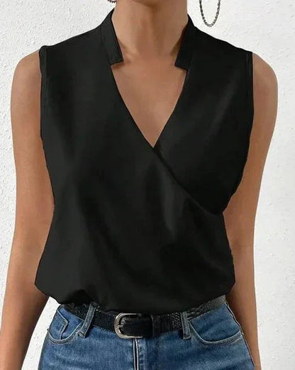Shiela | Casual Loose Cross Wrap Top