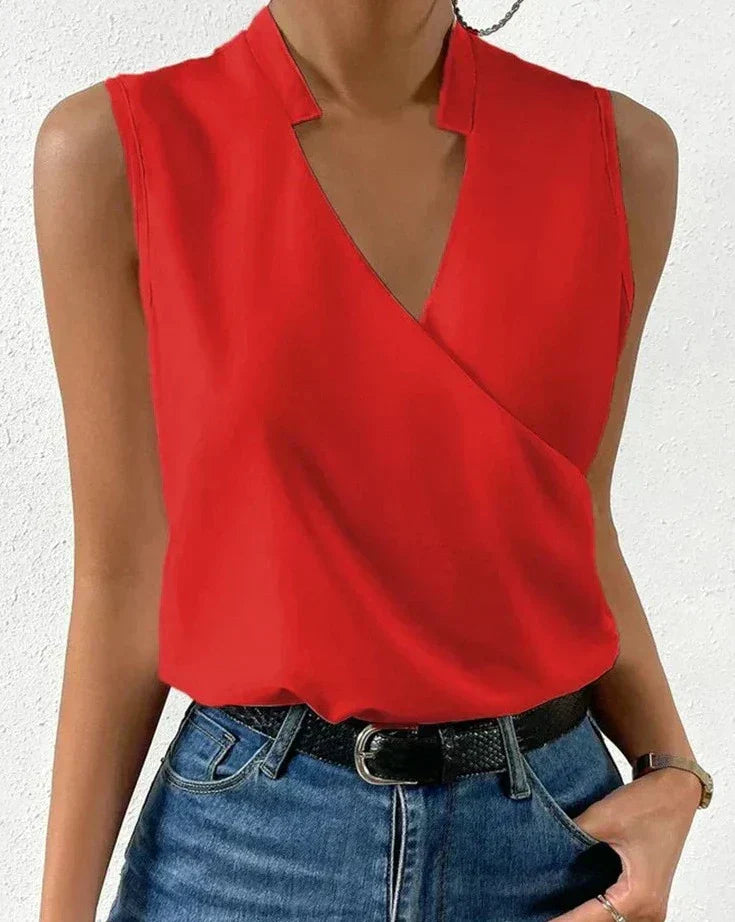Shiela | Casual Loose Cross Wrap Top