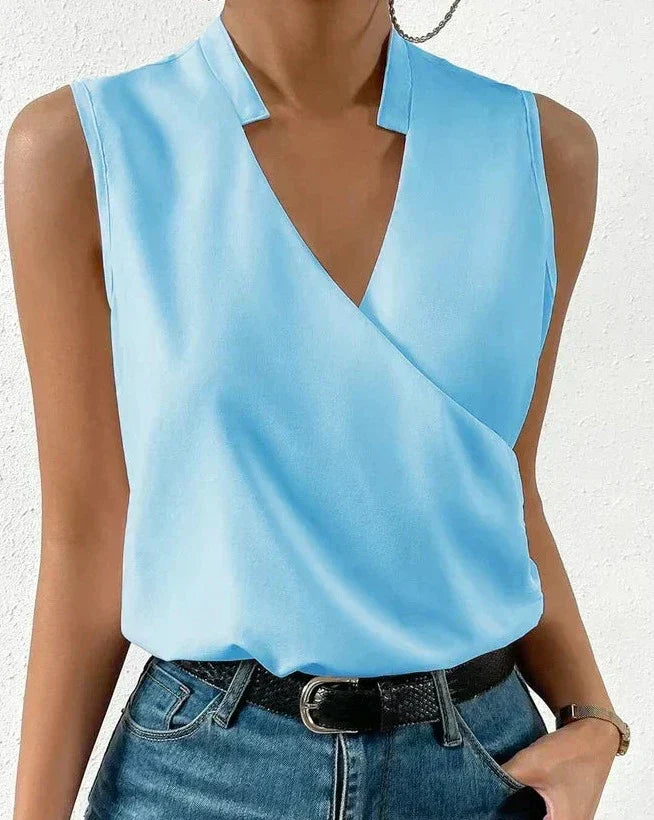 Shiela | Casual Loose Cross Wrap Top