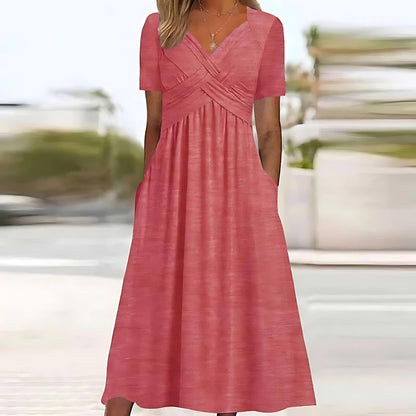 Carmen | Midi Dress with Belly Coverage