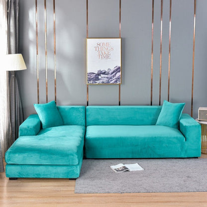 Elastic Sofa Cover Made of Velvet