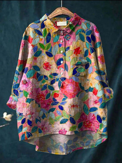 Abby | Cozy Floral Blouse