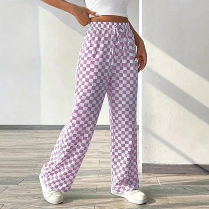 Relaxed Fit Elastic Waist Drawstring Trousers