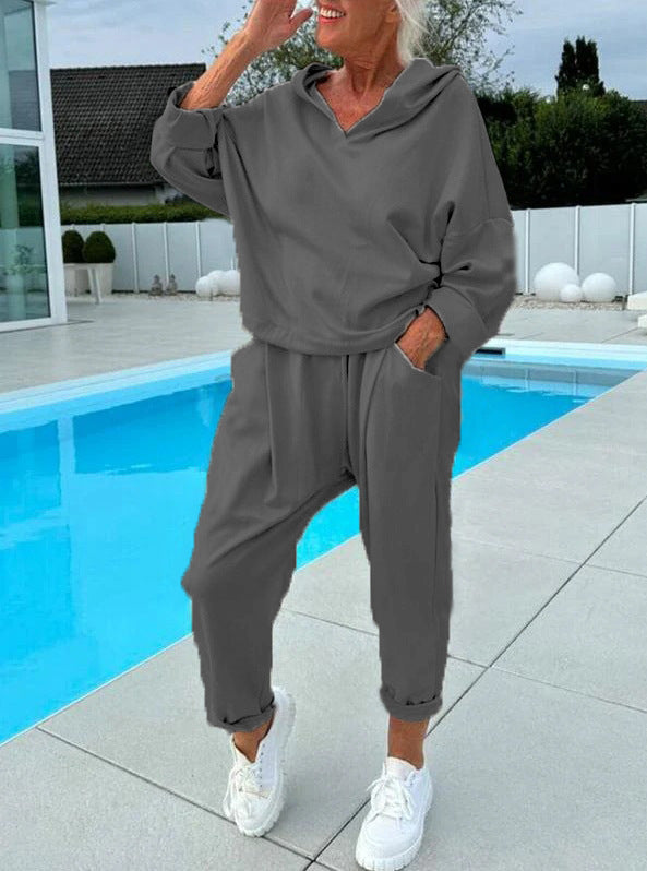 Olivia™ | Solid Color Hoodie Set – Comfort and Style