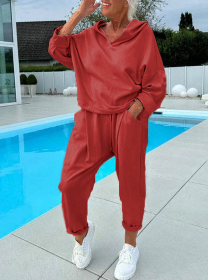 Olivia™ | Solid Color Hoodie Set – Comfort and Style
