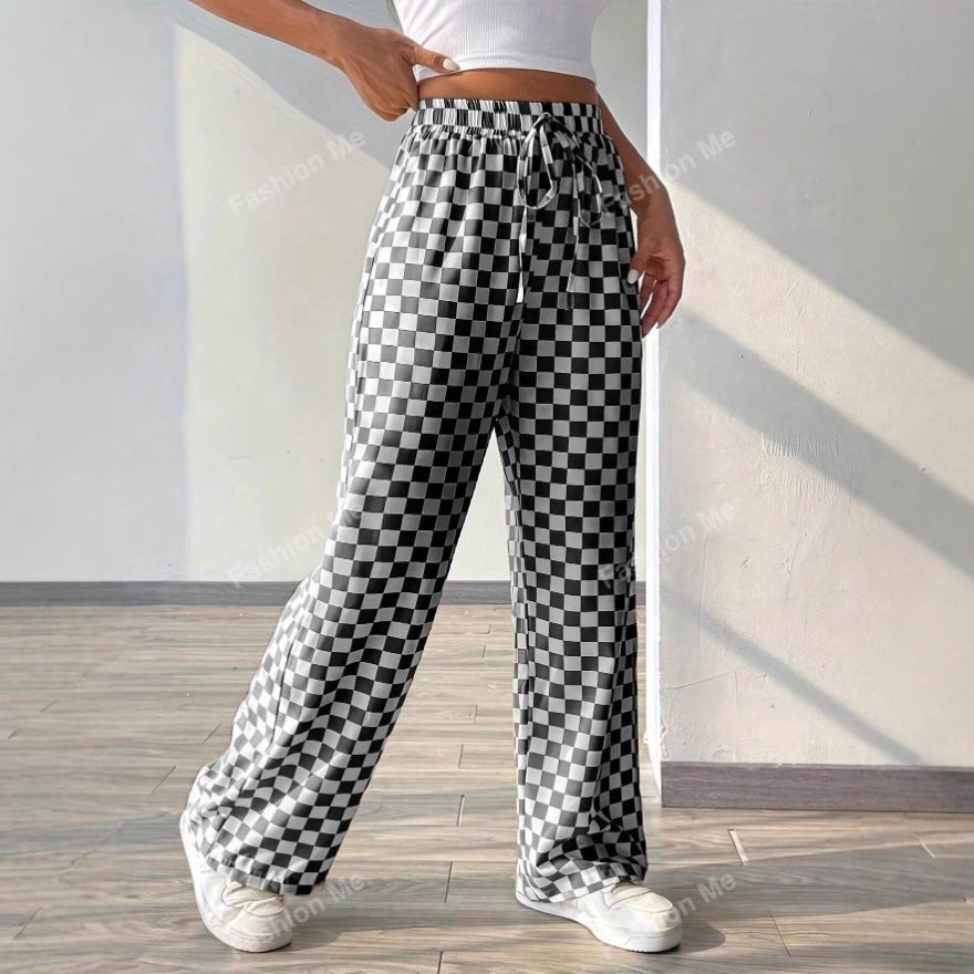 Relaxed Fit Elastic Waist Drawstring Trousers
