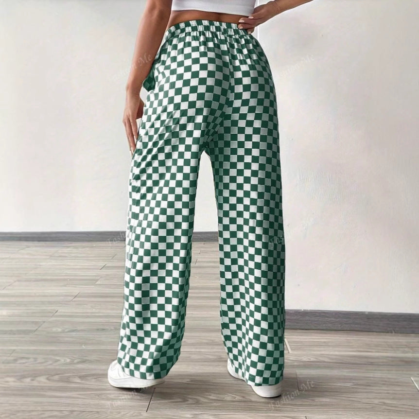 Relaxed Fit Elastic Waist Drawstring Trousers