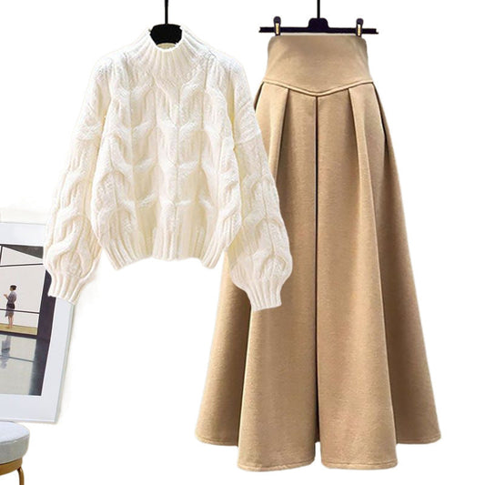 Rubab - Knitted Sweater and Skirt Set – Cozy & Elegant