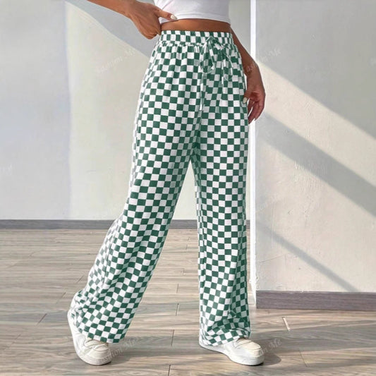 Relaxed Fit Elastic Waist Drawstring Trousers