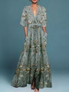 Olga | Elegant Floral Maxi Dress