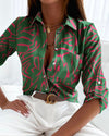 Sibylle | Fashionable Blouse with Long Sleeves and Button Placket