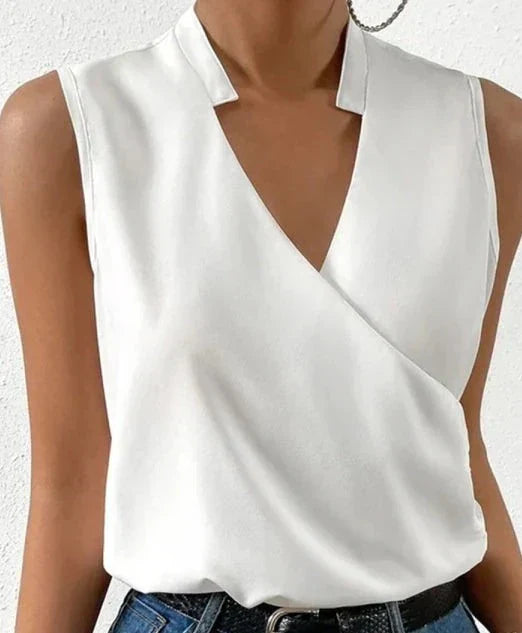 Sarah | Elegant Sleeveless Plain Top