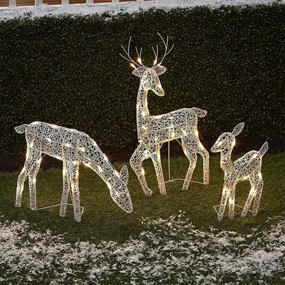 Christmas Lights Outdoor Reindeer Decoration Set