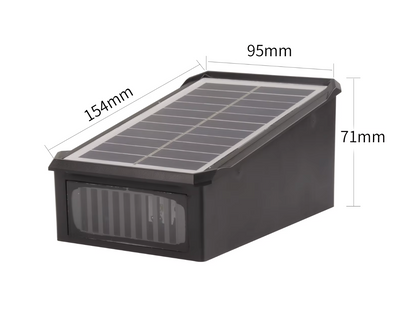 RGB Solar Wall Light for Terrace and Facade with 4-Sided Lighting and Color Selection