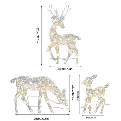 Christmas Lights Outdoor Reindeer Decoration Set