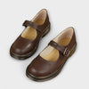 Damen Women's Vintage Mary Jane Shoes – Classic Leather Shoes with Strap & Comfort Sole