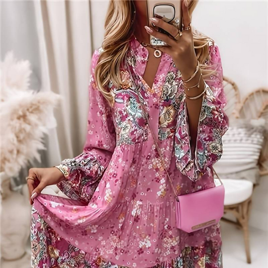 Asley | Printed Boho Dress
