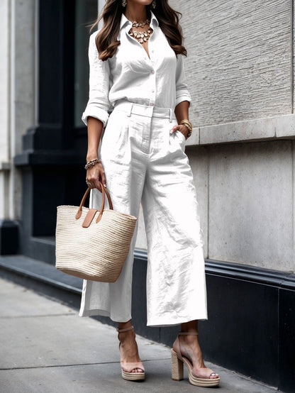Sophia™ | Pink Capri Pants and Loose Shirt Set