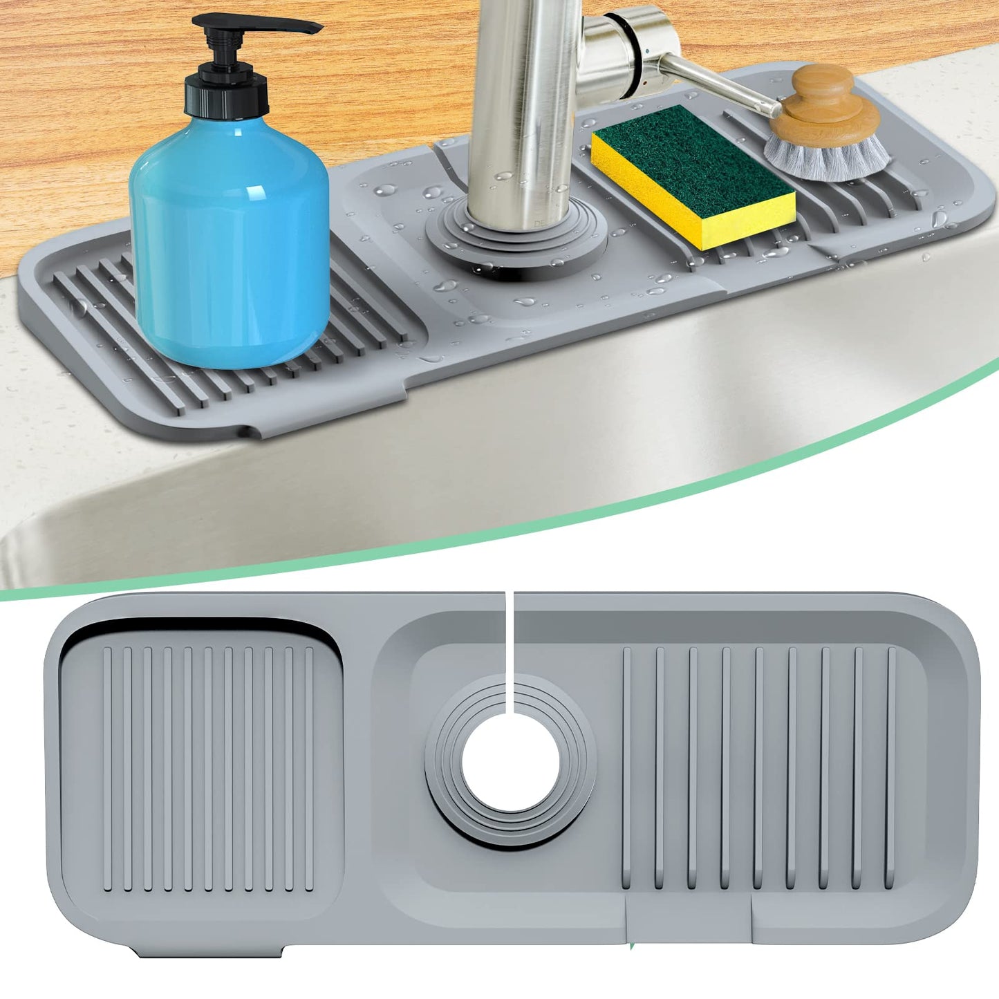 AquaShield Sink Splash Guard | Silicone Splash Guard For Kitchen Sink