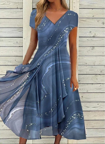 Yana | V Neck Midi Dress