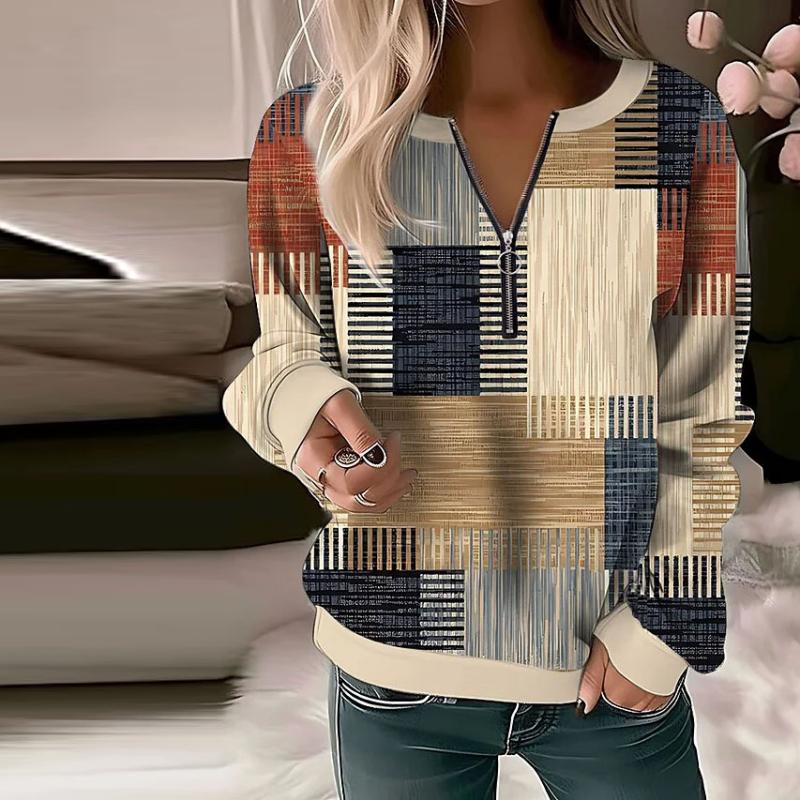 Tasia Casual Sweatshirt with Color Blocks