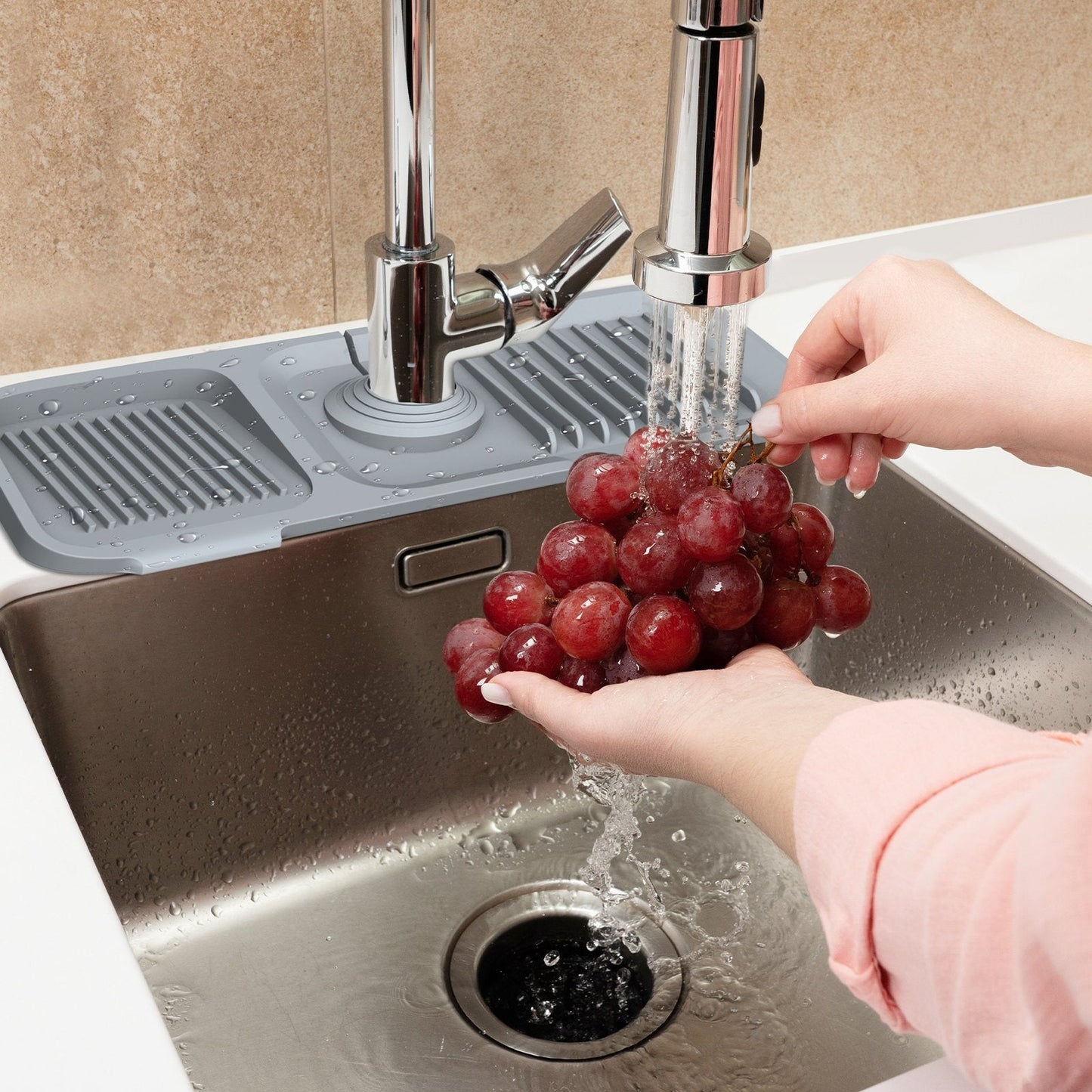 AquaShield Sink Splash Guard | Silicone Splash Guard For Kitchen Sink