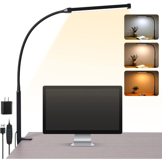 LED Desk Lamp with Adjustable Metal Arm