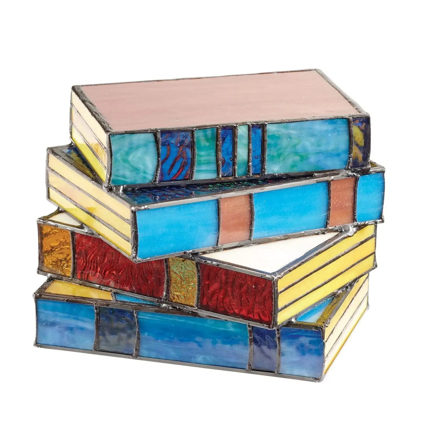 Table Lamp with Colourful Book Stack Design