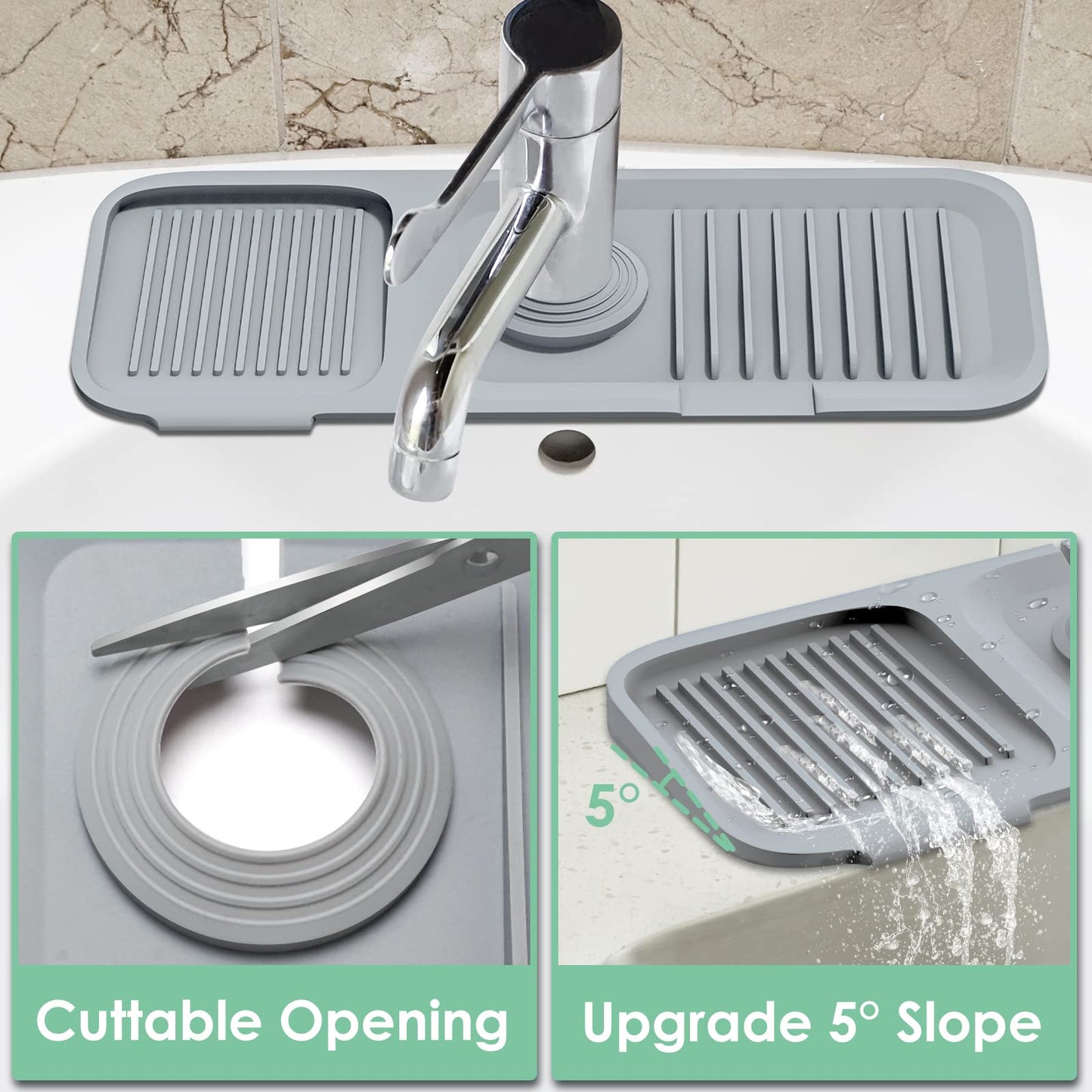 AquaShield Sink Splash Guard | Silicone Splash Guard For Kitchen Sink