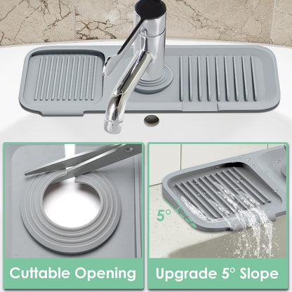 AquaShield Sink Splash Guard | Silicone Splash Guard For Kitchen Sink