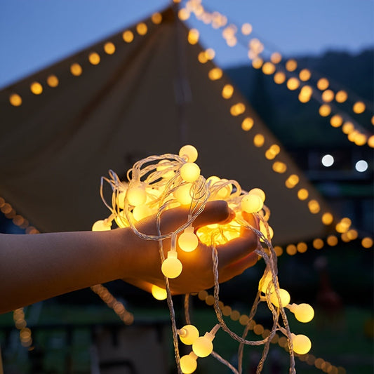 Outdoor String Lights Battery Powered Warm White