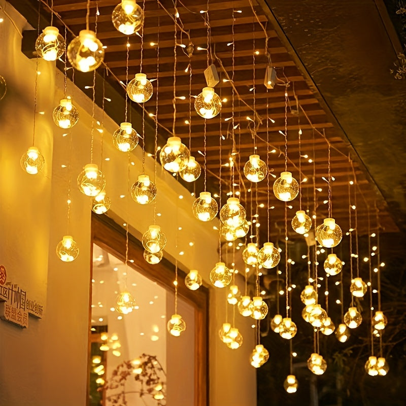 Fairy Lights with Hanging Globe Ornaments