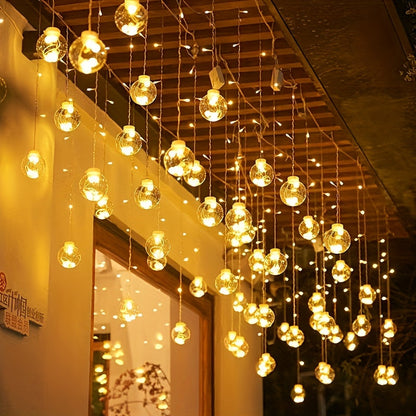 Fairy Lights with Hanging Globe Ornaments