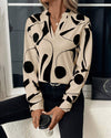 Rinan | Trendy Stylish Blouse with Luxury Motif and Long Sleeves
