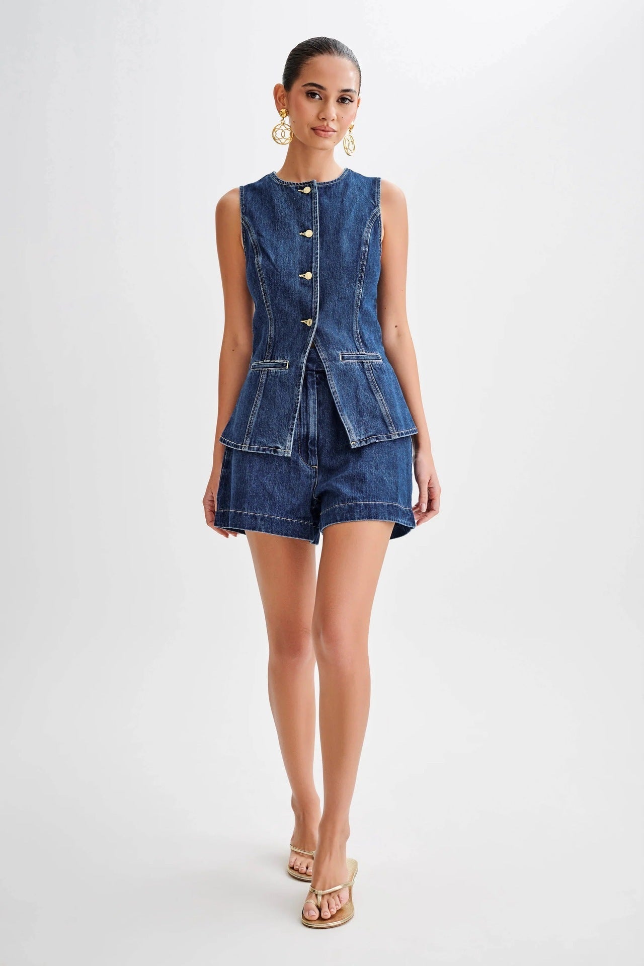 Luca™ | Vest and Denim Shorts Set – Casual and Fashionable for Everyday Wear