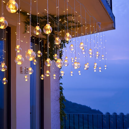 Fairy Lights with Hanging Globe Ornaments